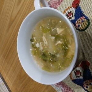 エリンギと白菜の中華スープ